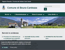 Tablet Screenshot of comune.beuracardezza.vb.it